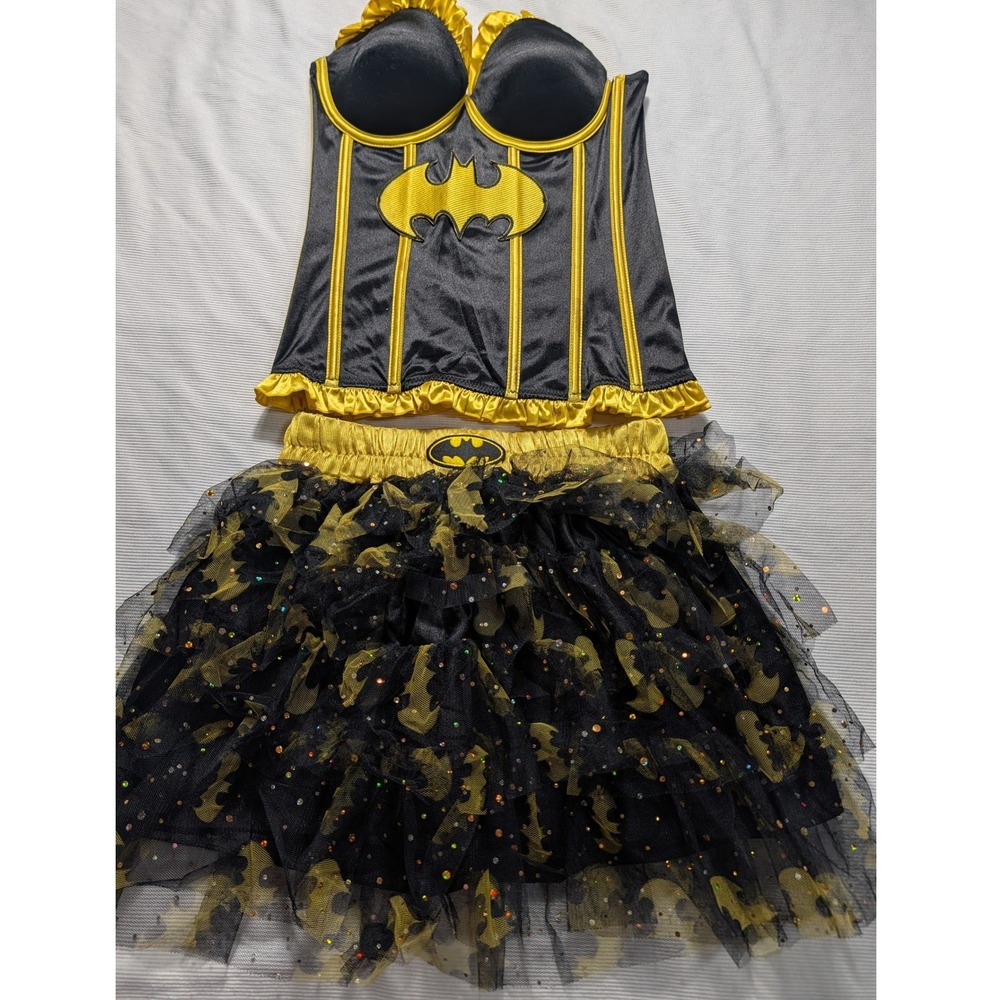 Rubies Batman Corset and Tutu Costume Set Black Yellow One Size Cosplay